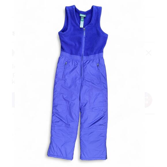 L.L Bean Snowsuit Coverall Overalls Kids Girls Winter Size 12 Y Ski Purple L - Picture 1 of 6